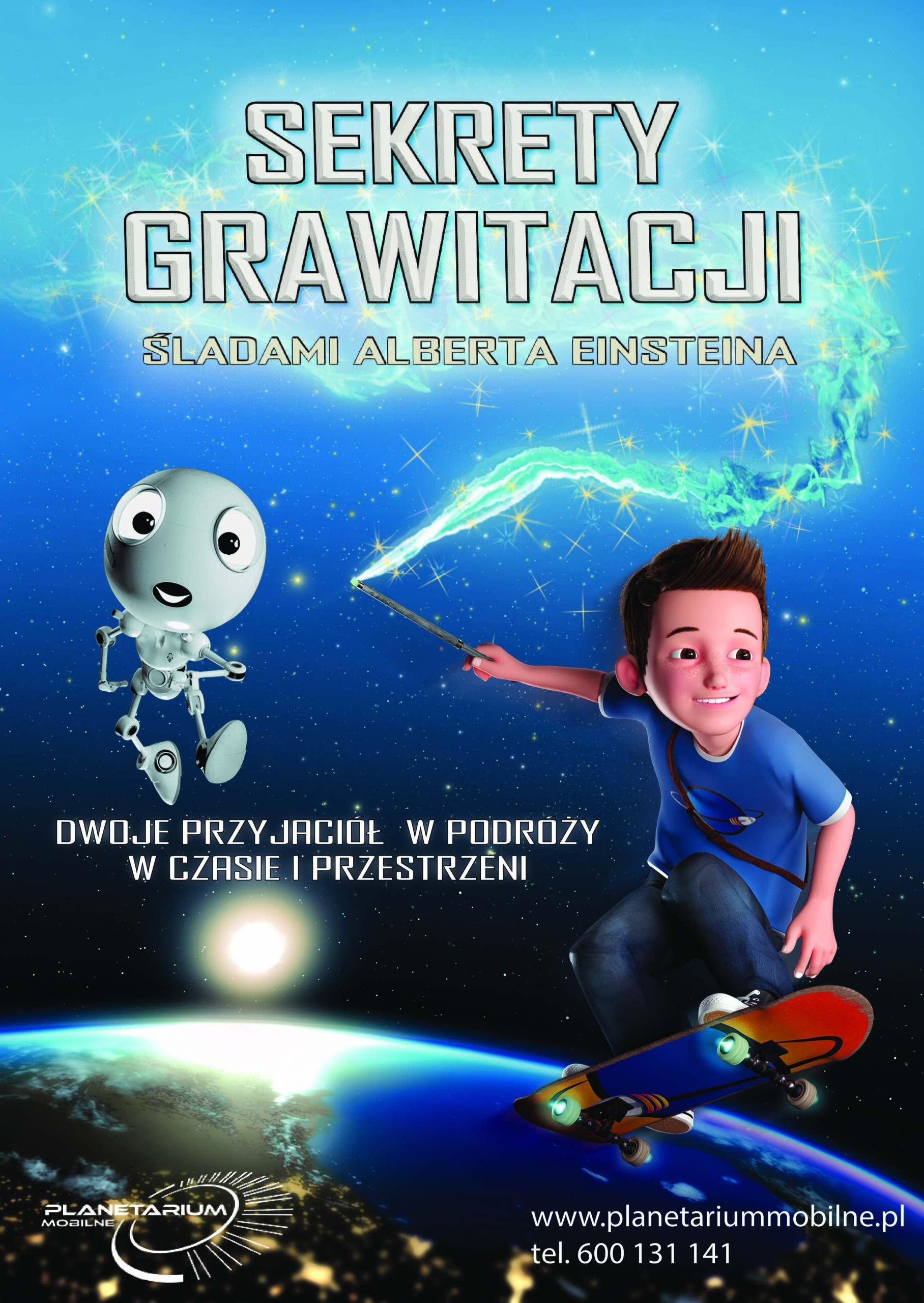 Plakat filmu Sekrety grawitacji – śladami Alberta Einsteina